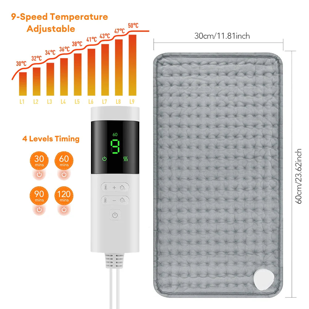 Agdoad Electric Heating Pad For Cramps With 9 Temperature Settings