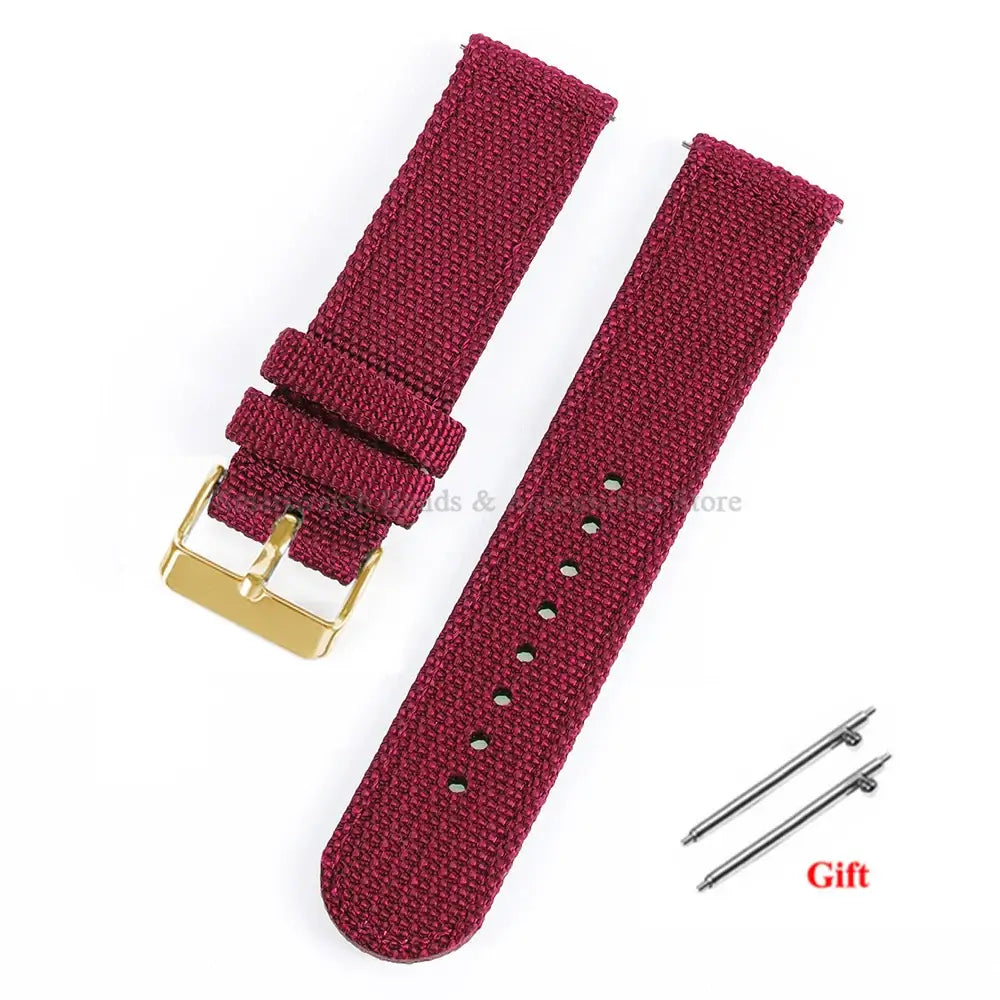 Garmin 18/20/22mm Quick Release Woven Nylon Band with Buckle Options
