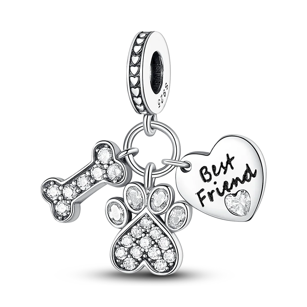 Charms Bead 925 Sterling Silver Pink Butterfly Luminous Firefly Dangle