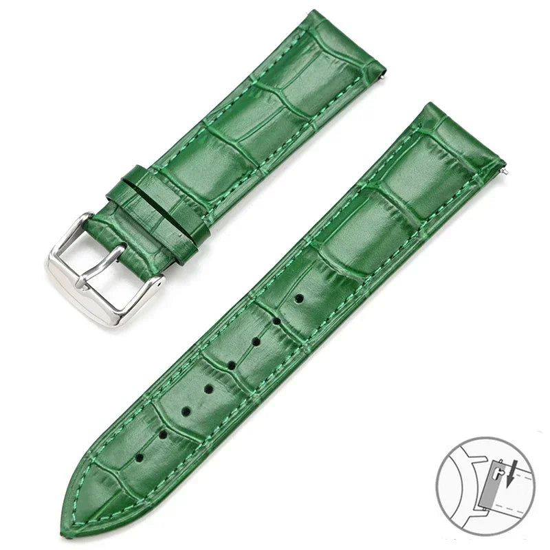 Garmin 14/18/20/22/24mm Quick Release Croc-Embossed Leather Band