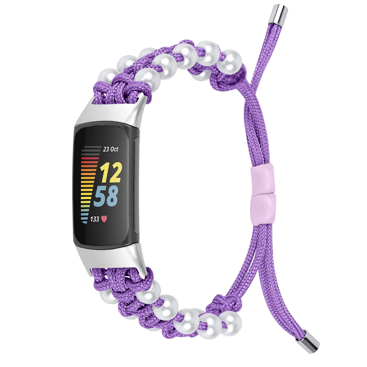Fitbit Charge 2 / 3 / 4 / 5 / 6 Pearl-Style Braided Rope Band