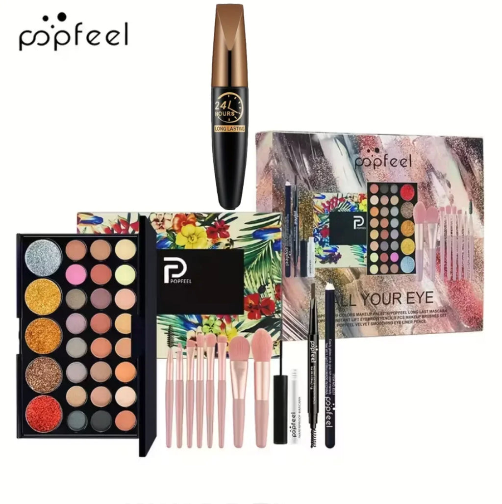 POPFEEL All In One Full Face Makeup Kit With Mascara And Eyeshadow Palette