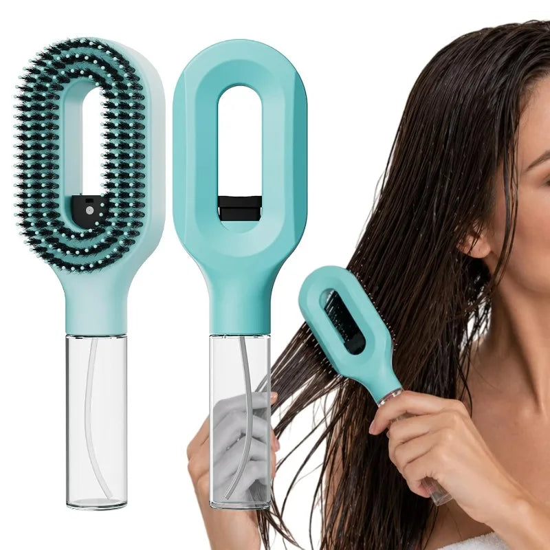 WANMEI Refillable Spray Hair Comb Anti Static Detangling Brush