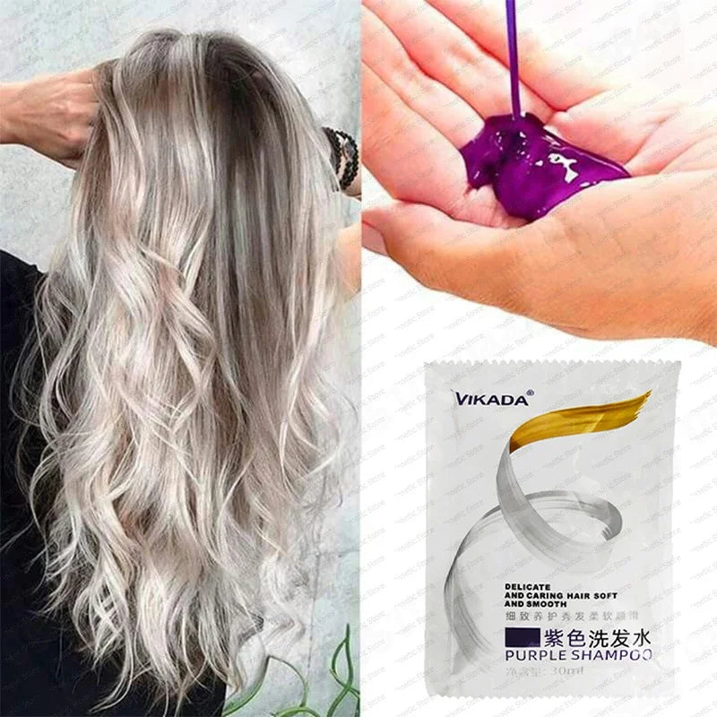 Professional Purple Shampoo Professional Yellow Removal Post Dyeing Gray Hair Care Bleached Highlighted Shampoo Revitalize 300ml