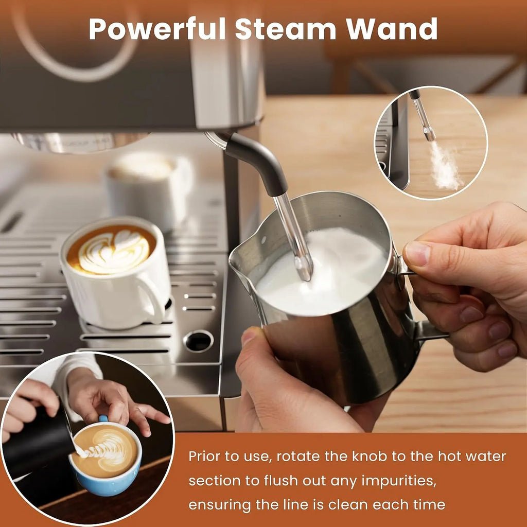 Espresso Machine 20 Bar With Grinder And Milk Frother