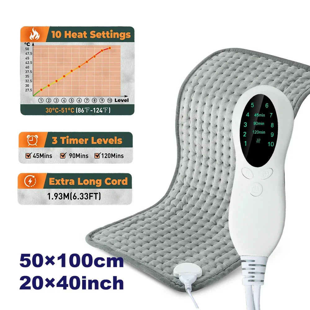 Agdoad Electric Heating Pad For Cramps With 9 Temperature Settings