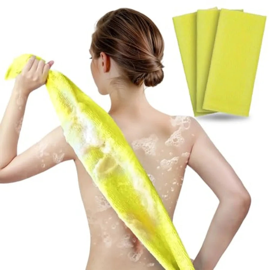 Exfoliating Washcloth And Body Scrubber 3 Pack Japanese Washcloth