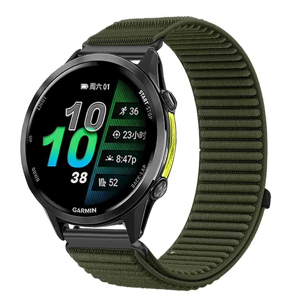 Garmin 18/20/22mm Quick Release Breathable Ribbed Nylon Loop Band