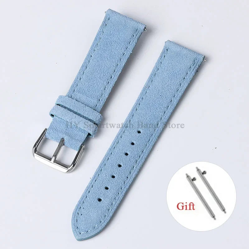 Garmin 18/20/22mm Quick Release Vintage Suede Leather Band