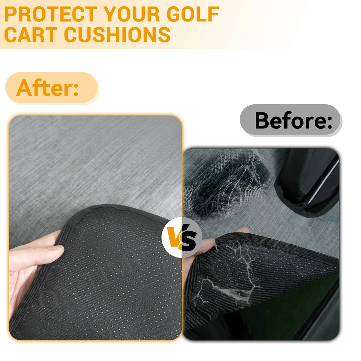Golf Cart Seat Blanket Cover, Soft Cationic Fabric, Dark Grey