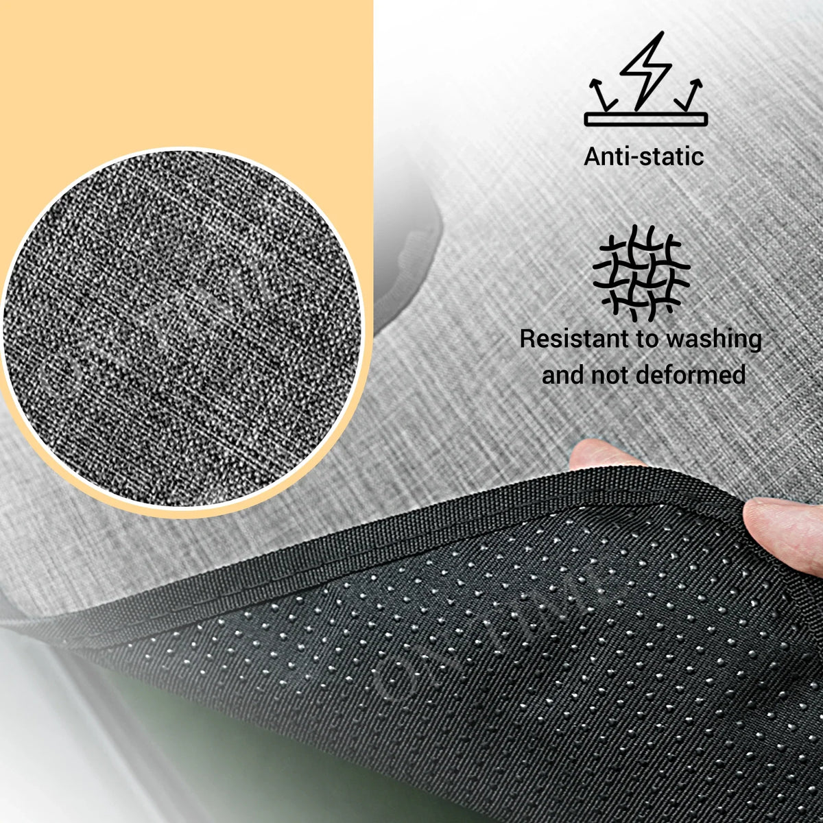 Golf Cart Seat Blanket Cover, Soft Cationic Fabric, Dark Grey