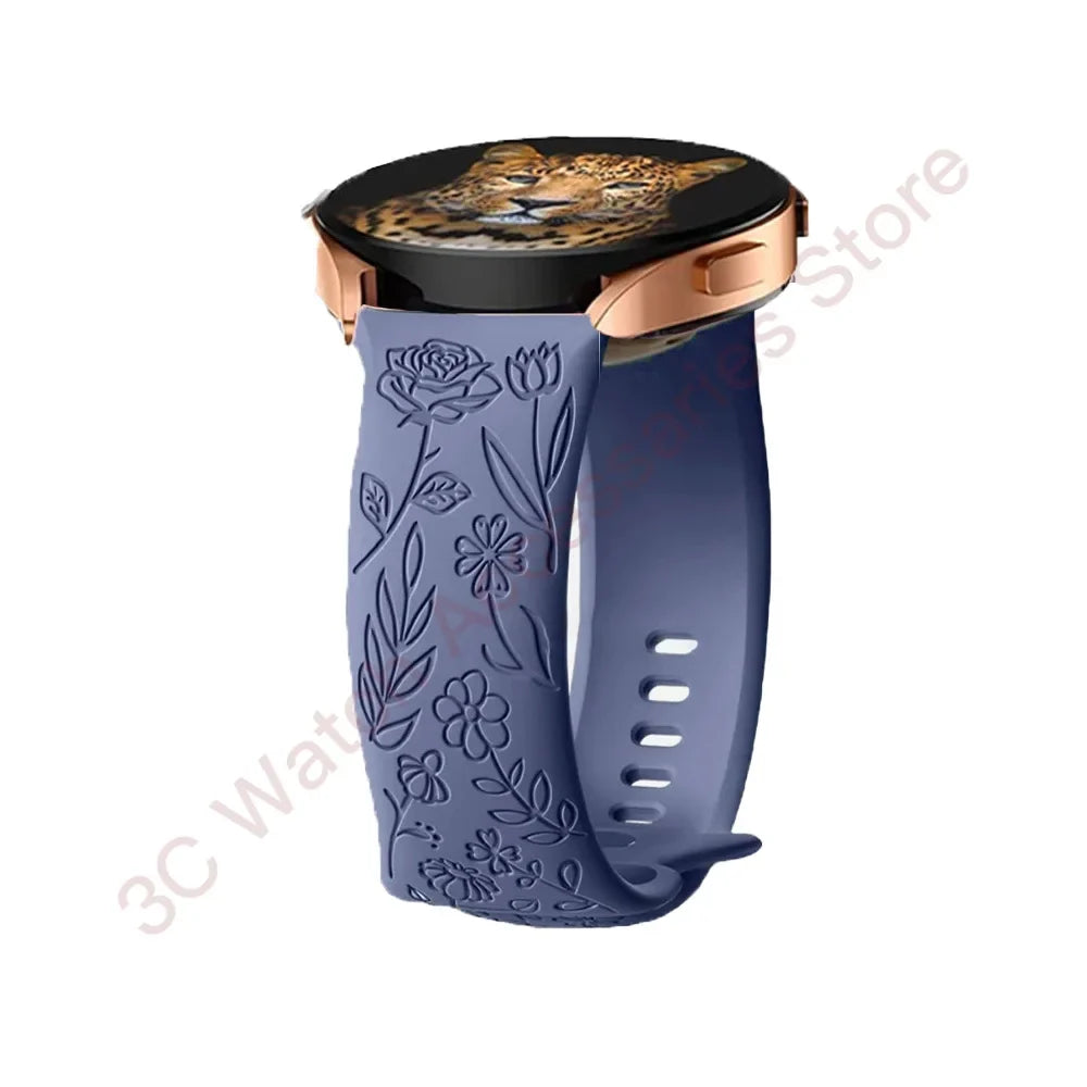 Huawei Watch & Watch GT Rose Engraved Silicone Band