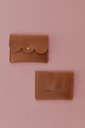 Scalloped Leather Card Carrier