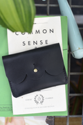 Scalloped Leather Card Carrier
