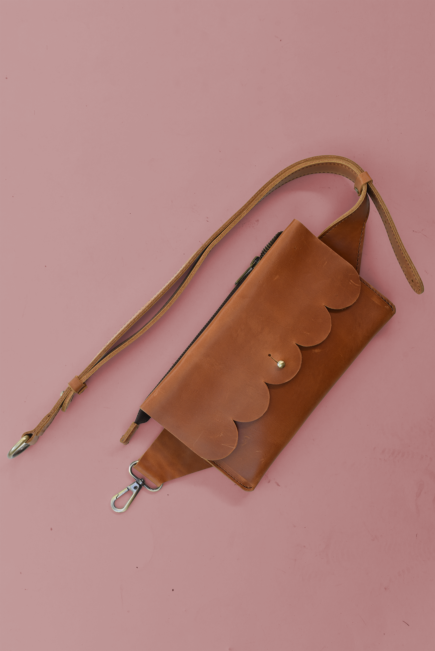 Scalloped Sling Bag