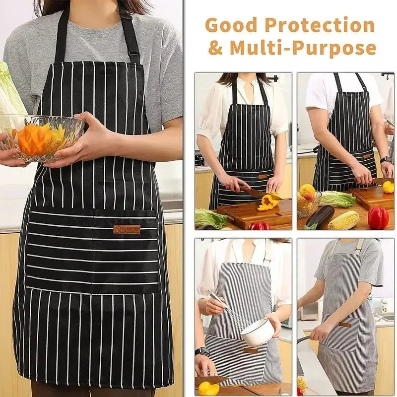 Zhejiang Craft of Weaving Adjustable Linen Kitchen Aprons, 2 Pack