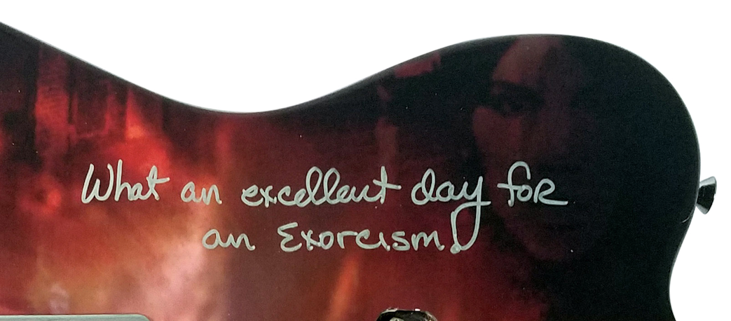 The Exorcist Linda Blair Signed Autographed Custom Photo Guitar ACOA Witness ITP