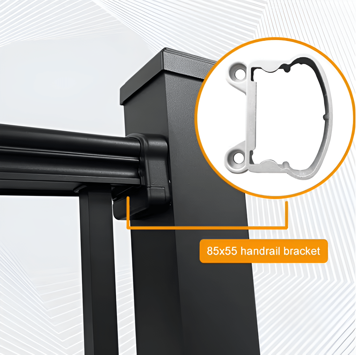 6-ft x 42-in Composite Railing Kit - Durable, Easy to Install & Low-Maintenance