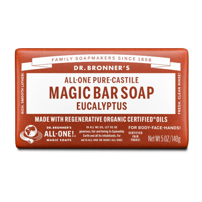 Dr. Bronner's Pure Castile Soap Bar Eucalyptus 5 oz