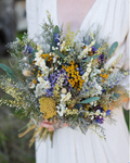 Dried Flower Bouquet with Eucalyptus, Yarrow and Lavender Dried Bridal bouquet