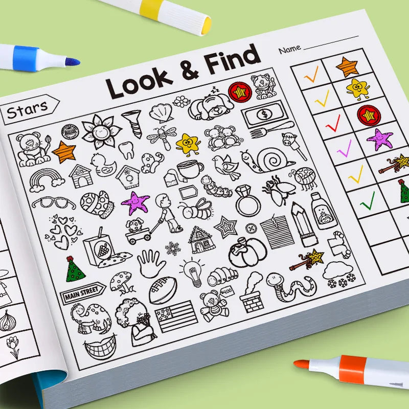 Look and Find Shape and Color Workbook | Kids Drawing and Activity Notebook