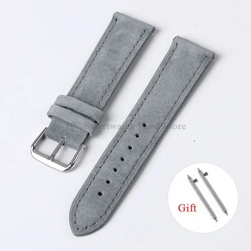 Garmin 18/20/22mm Quick Release Vintage Suede Leather Band