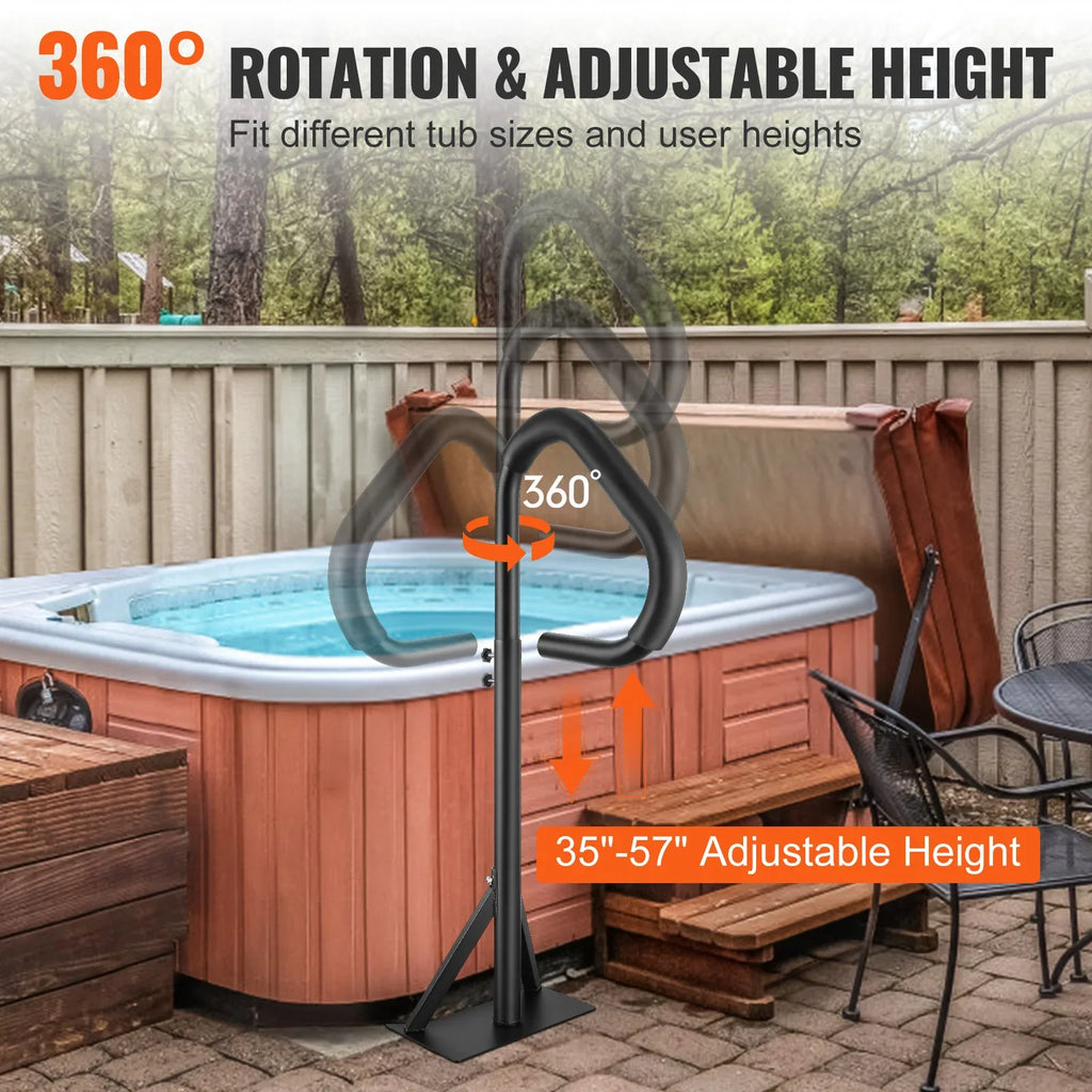 360 Degree Rotatable Spa Hand Rail Adjustable Height
