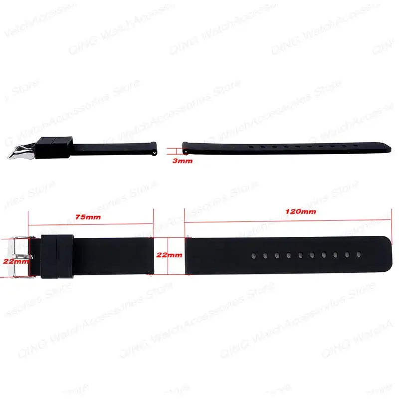 Garmin 18/20/22mm Quick Release Smooth Silicone Band with Pin Buckle