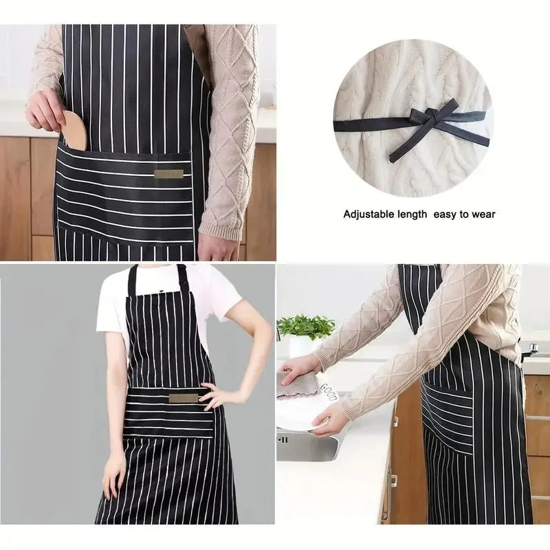 Zhejiang Craft of Weaving Adjustable Linen Kitchen Aprons, 2 Pack