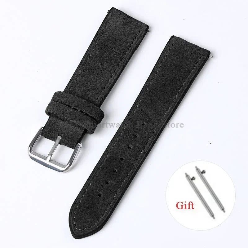 Garmin 18/20/22mm Quick Release Vintage Suede Leather Band