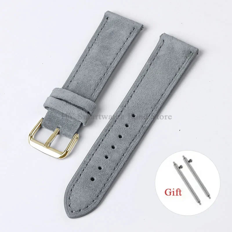 Garmin 18/20/22mm Quick Release Vintage Suede Leather Band