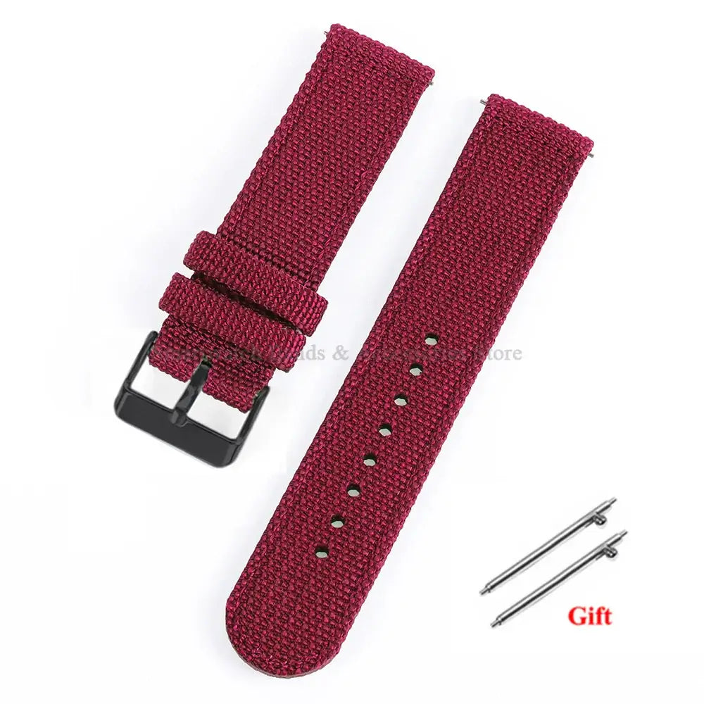 Garmin 18/20/22mm Quick Release Woven Nylon Band with Buckle Options