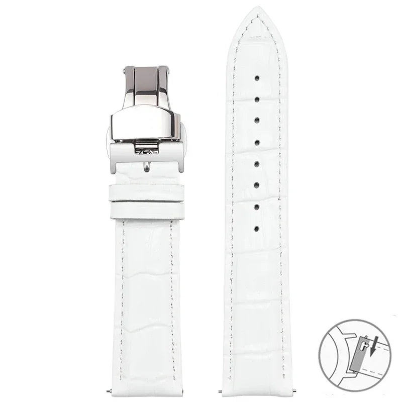 Garmin 14/18/20/22/24mm Quick Release Croc-Embossed Leather Band