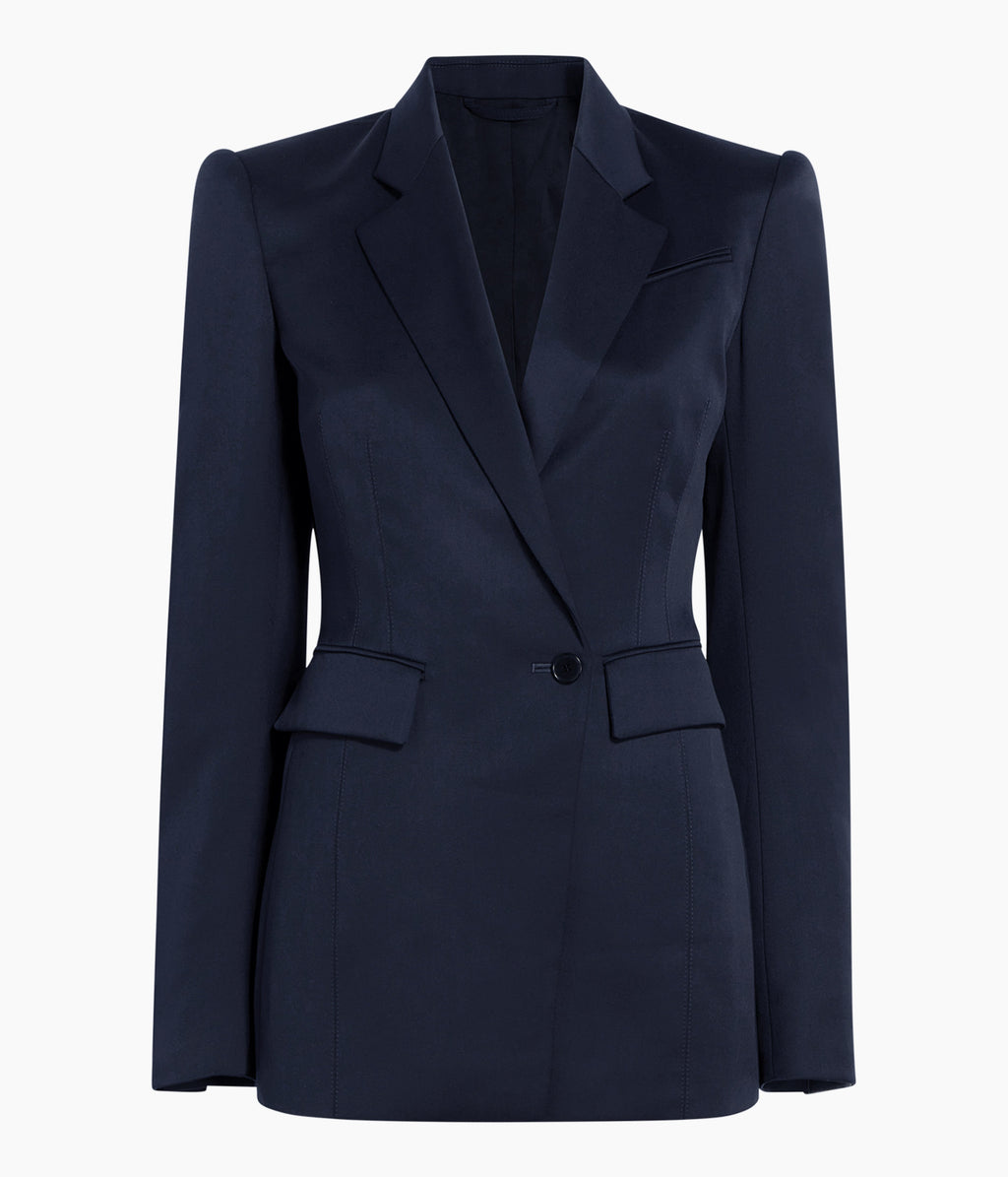 Seamed Waist Jacket | Navy