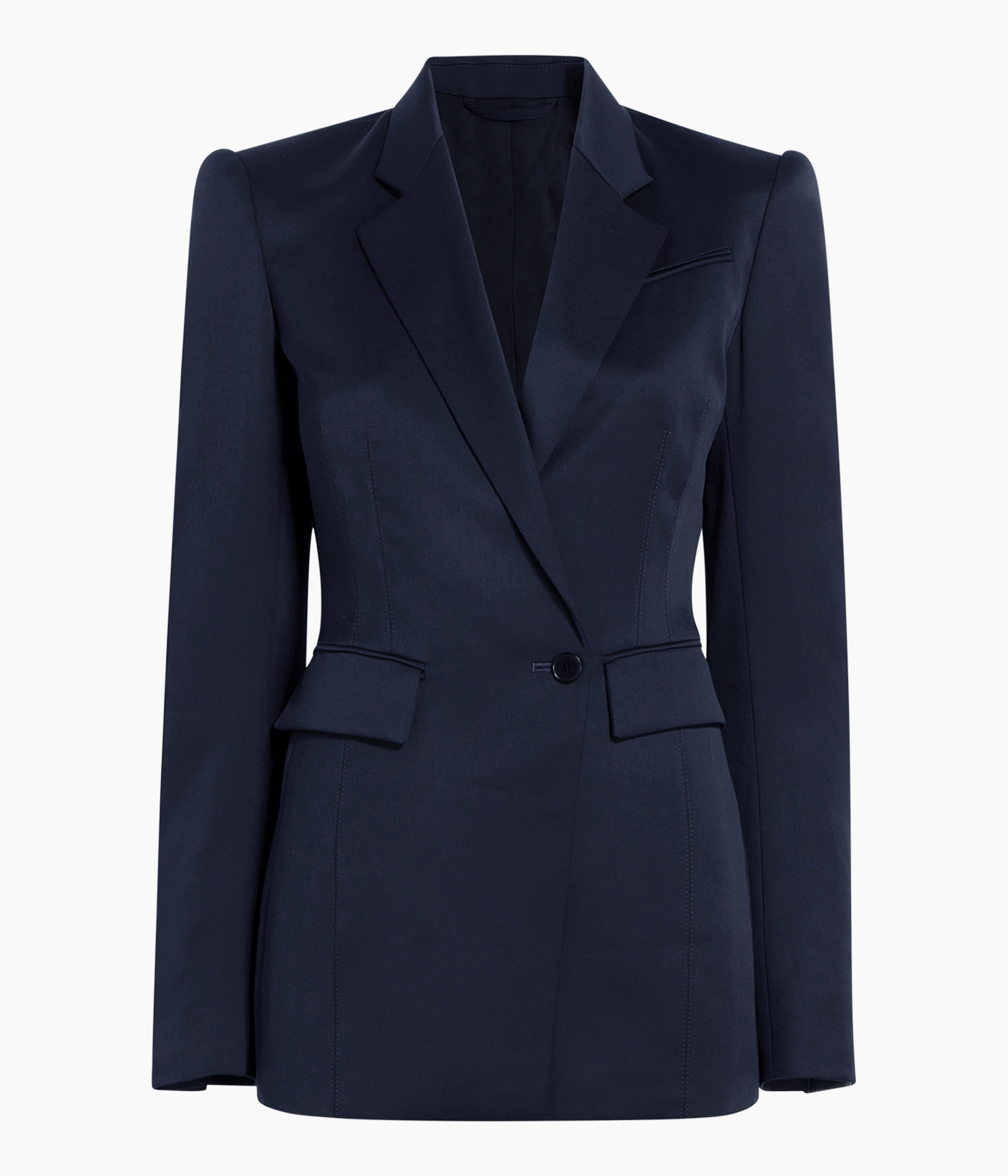 Seamed Waist Jacket | Navy