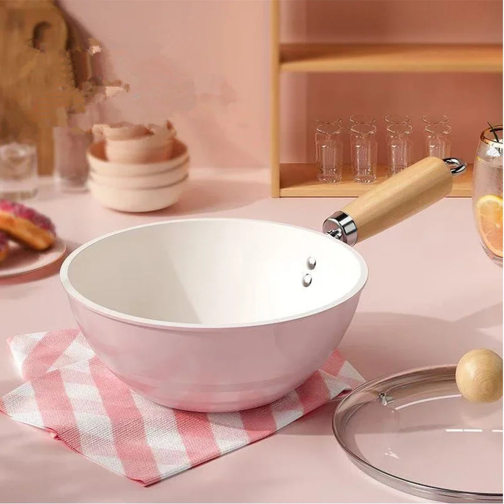 Mini Ceramic Non-Stick Frying Pan Wok Home Egg Steak Skillet Pancake Fried Induction Cooker Gas Stove Saucepan Kitchen Cookware