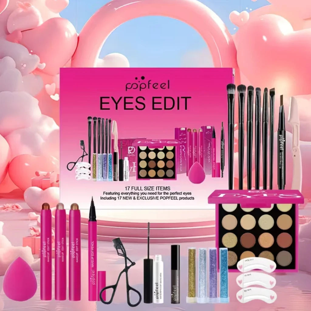 POPFEEL All In One Full Face Makeup Kit With Mascara And Eyeshadow Palette