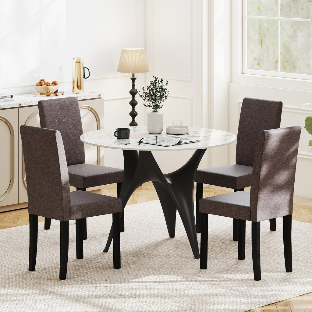 Set of 2 Dining Chair Mid-Century Modern Fabric Upholstered Parson Chairs