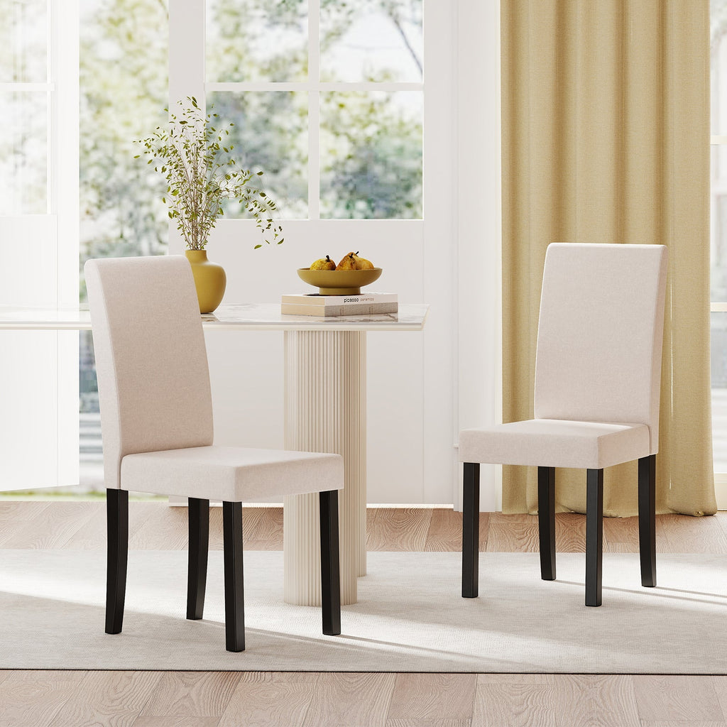 Set of 2 Dining Chair Mid-Century Modern Fabric Upholstered Parson Chairs