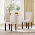 Set of 2 Dining Chair Mid-Century Modern Fabric Upholstered Parson Chairs