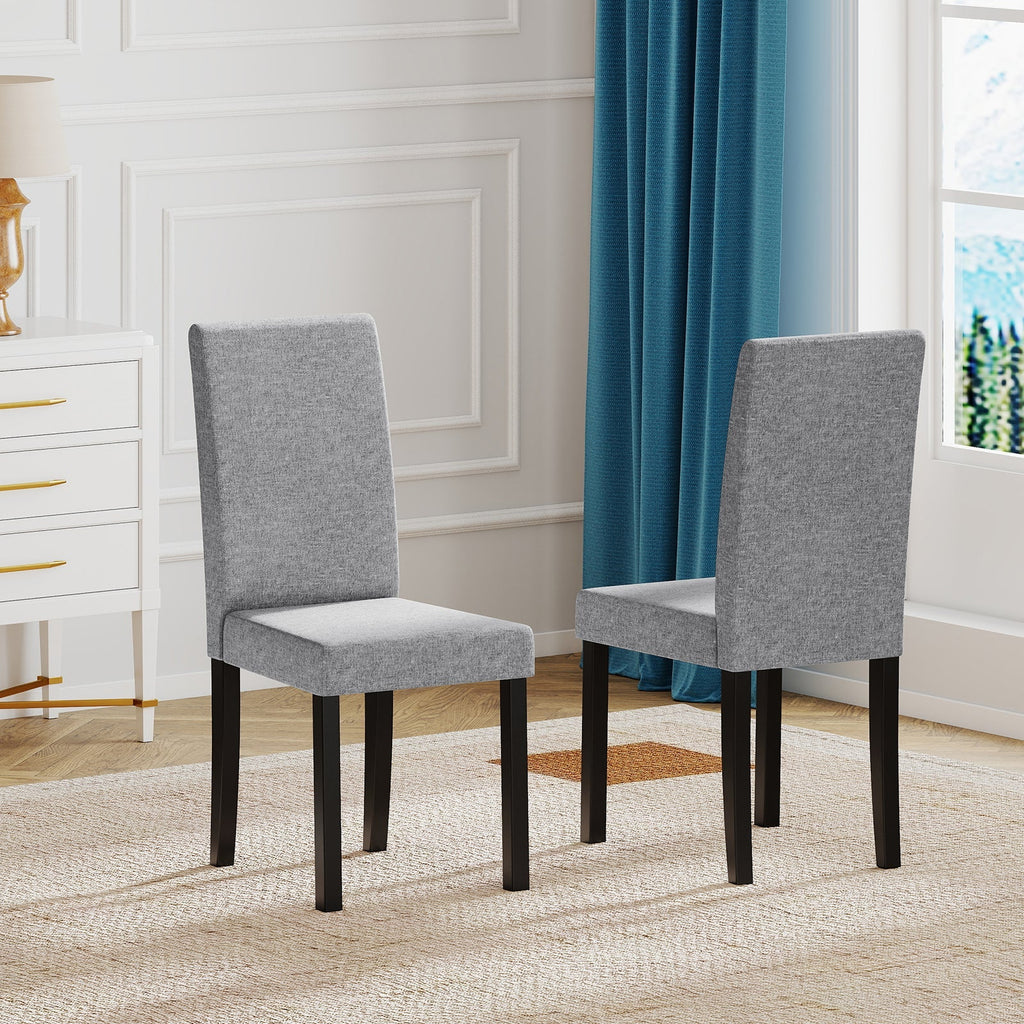 Set of 2 Dining Chair Mid-Century Modern Fabric Upholstered Parson Chairs