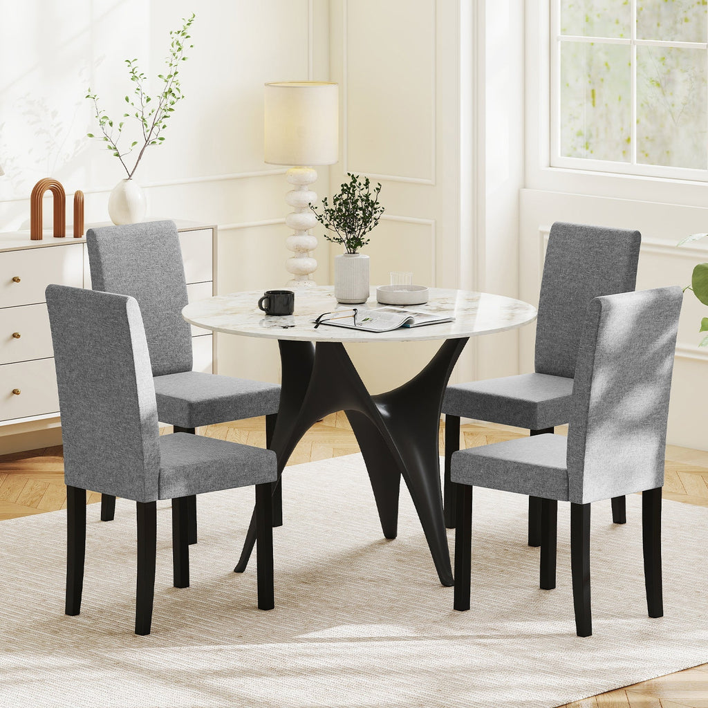 Set of 2 Dining Chair Mid-Century Modern Fabric Upholstered Parson Chairs