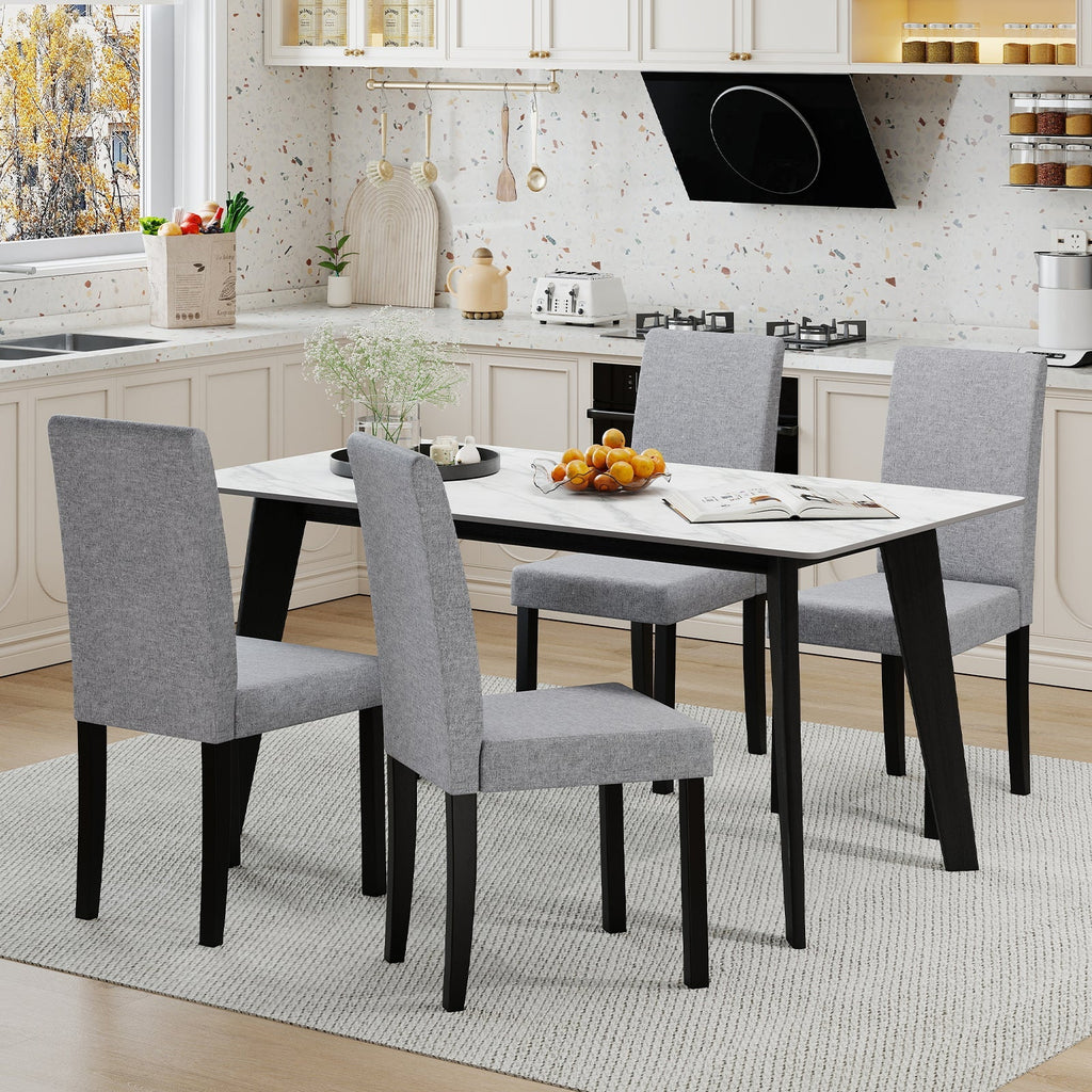 Set of 2 Dining Chair Mid-Century Modern Fabric Upholstered Parson Chairs
