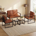 Set of 2 Mid Century Modern Single Sofa Chairs with Cushions