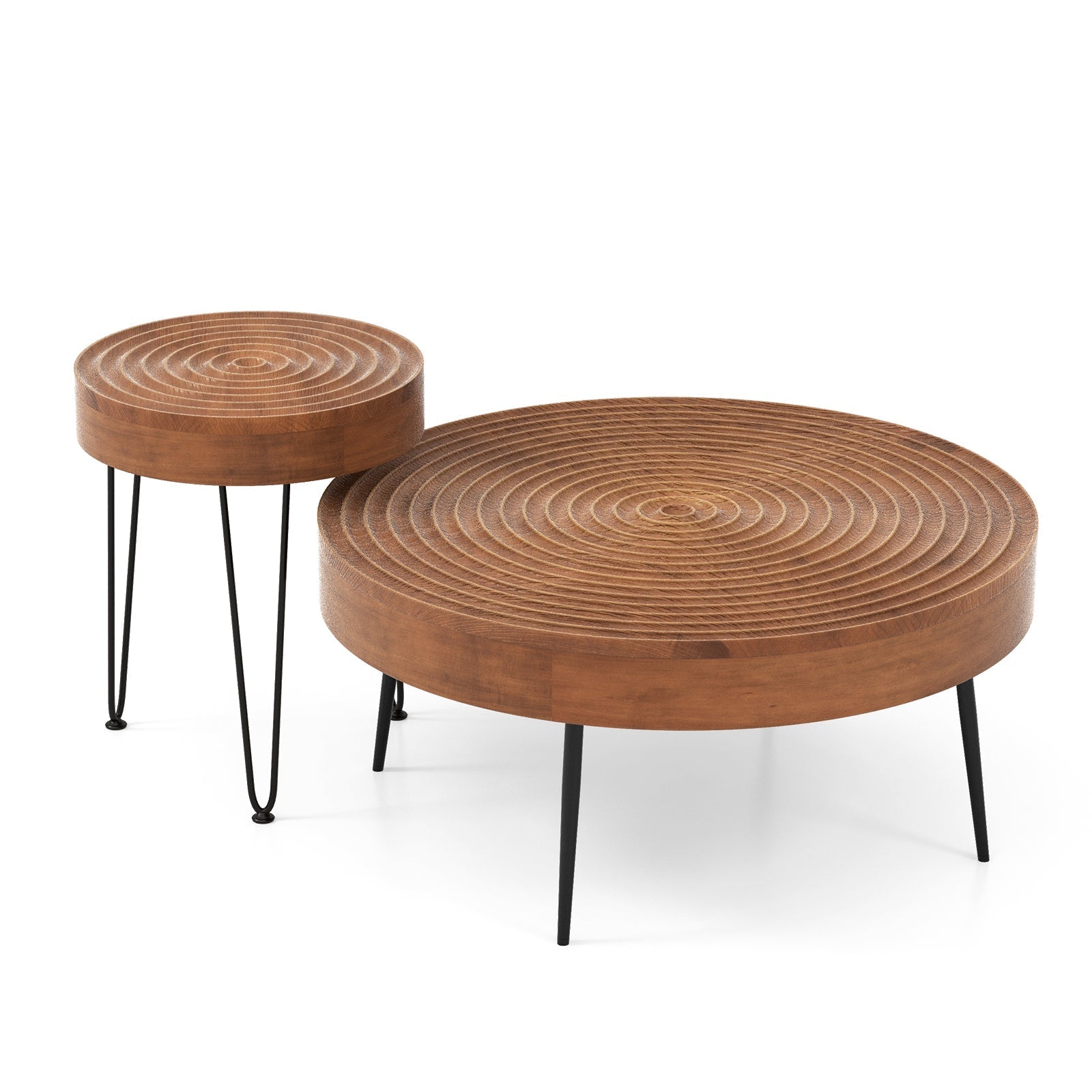 Set of 2 Solid Wood