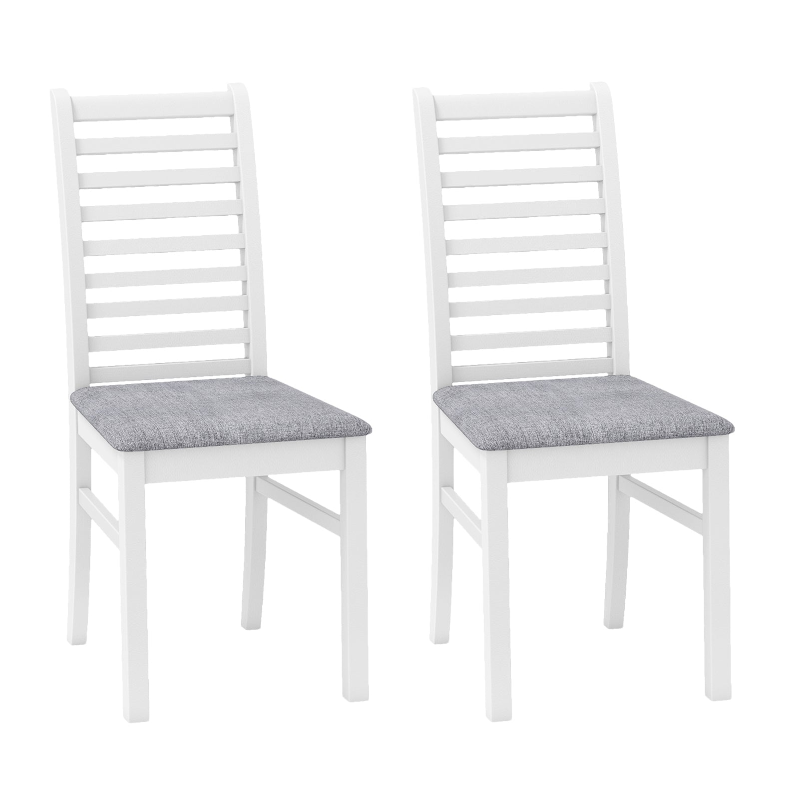 Set of 2 Wooden Dining Chair with Rubber Wood Legs for Living Room