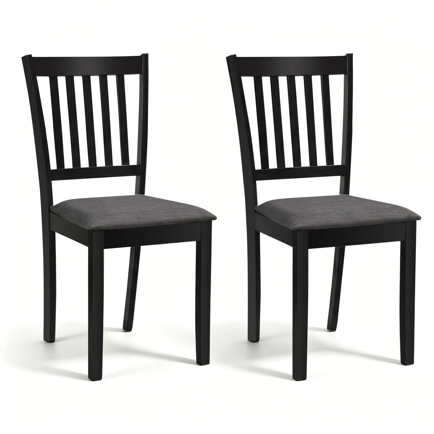 Upholstered Dining Chairs Set of 2 with Rubber Wood Frame