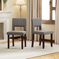 Set of 2 Wooden Dining Chair with Acacia Wood Frame Padded Seat and Back