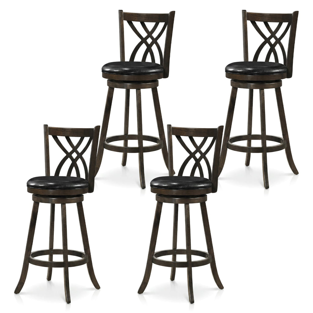 Counter Height Bar Stools Set of 4 with Swivel Seat