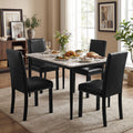 Set of 4 Dining Chairs with Solid Rubber and Wood Legs